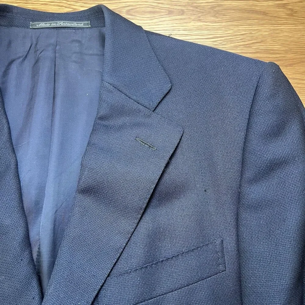 Ermenegildo Zegna High Performance Blazer Mens 40R Wool Jacket Navy Blue